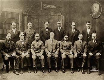 (VERNACULAR EMBALMING) The Renouard Training School of Embalmers, Class of 1926, New York (with Prof. Auguste Renouard in the upper rig